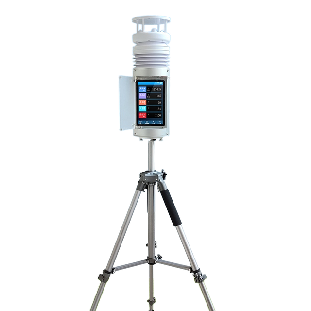 Portable Mobile Agriculture Weather Instrument with Touch Screen LED Light Source Aluminum Rs485 Lora Ultrasonic Weather Station