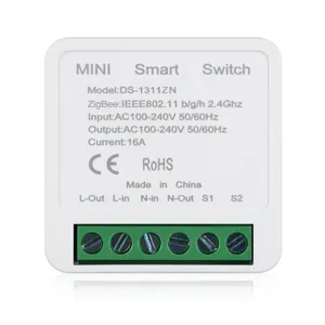 Xuguang 16a 10a Mini Tuya Zigbee Smart Switch Module Ondersteunt Google Home Alexa Control Wandschakelaar