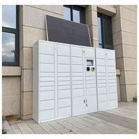 Casier à panneau solaire de plage pièce en espèces paiement par carte de crédit casier de livraison de colis intelligent casier à énergie solaire extérieur