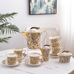 Promoción: Juego de Té y Café de Porcelana China con Diseño Nórdico Real Dorado, 15 Piezas - Product Image 3