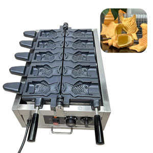 Machine de nourriture de rue de corée, Machine à poisson à cinq bouche ouverte Taiyaki, Machine à gâteau de poisson - Product Image 1