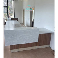 Planche en acrylique massif écologique de 12 mm, grande dalle moderne sur mesure pour évier et comptoir
