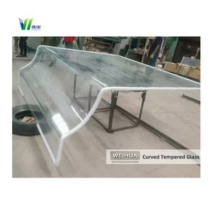 Panel de vidrio templado curvo, precio de Acuario, partición, hoja curva laminada, capó de escalera, puertas de ducha sin marco - Product Image 2