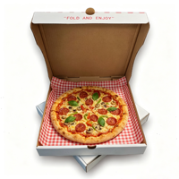 Cajas de Pizza para Llevar SP3532 Ecológicas y Desechables, de Cartón Corrugado de Grado Alimenticio, con Laminado Mate e Impresión de Logotipo Personalizado