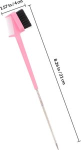 Herramientas de peinado personalizadas al por mayor: Peine para el cabello 3 en 1, cepillo para control de bordes con cola de rata, peine de doble cara para cejas - Product Image 2