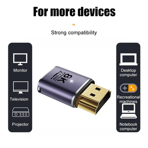 8K 60Hz <span class=keywords><strong>Adaptateur</strong></span> Convertisseur Mâle à Femelle 48Gbps Ordinateur Portable TV <span class=keywords><strong>Adaptateur</strong></span> Support 4K 120Hz <span class=keywords><strong>Coude</strong></span>/droit pour Projecteur Ordinateur De Bureau - Product Image 4