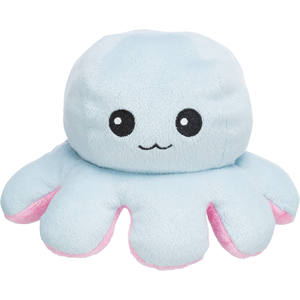 Juguete Reversible para Mascotas con Sonido de Pulpo, 19 cm, Azul con Ribete Rosa - Product Image 4