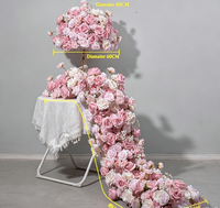 Boule de fleurs artificielles rose poudré, centre de table de mariage, arrangement floral en soie pour la décoration de table d'événements et de fêtes