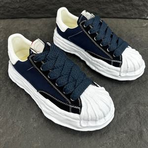 Casual <b>Shell</b> Round Toe Style Lace Up Buckle Men's Cotton Canvas Shoes Comfortable And Breathable Sports Shoes - Product Image 2