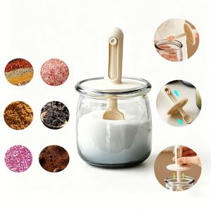 Custom 300ml Telescopic Glass Seasoning <b>Jar</b> Bottle Retractable <b>Spice</b> <b>Jars</b> Containers with Slide Spoon for Herbs Condiments Salt - Product Image 1