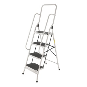 家用高扶手折叠钢铁台阶钢梯可折叠电扶梯家用批发带手柄 - Product Image 1