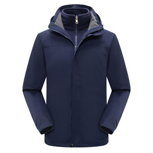 Otoño Invierno otoño hombres mujeres impermeable chaqueta de lluvia extraíble acolchado cálido capucha deportes al aire libre montañismo chaqueta impermeable - Product Image 6
