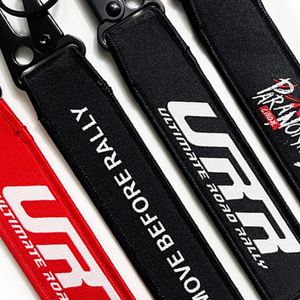 Personalized Brand Keychain Custom Own Logo Embroidery <b>Key</b> Chain Woven <b>Lanyard</b> Keychains - Product Image 2