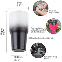 Mug de voyage personnalisé avec logo, sans BPA, à double paroi, isolé sous vide, en acier inoxydable, 30 oz, avec couvercle à paille