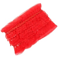 Ruban plissé en organza et mousseline de soie à sequins, élastique et à volants, 10 mètres, pour vêtements d'enfants, chaussures, coiffes, garnitures de jupes et décoration intérieure