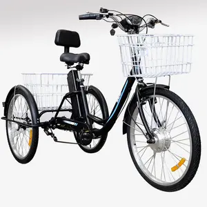 Motocicleta americana de 3 pies y 3 ruedas, bicicleta eléctrica abierta, triciclo basculante eléctrico