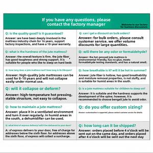 <span class=keywords><strong>Matelas</strong></span> hybride de luxe léger en jute de type S du Bangladesh, épaisseur 10 cm, pour chambre à coucher, protection de la colonne vertébrale pour personnes âgées et enfants, mobilier de maison - Product Image 4