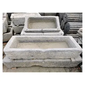 Granit eski taş eski-2 toplama ve açık dekorasyon su kanalı lavabo