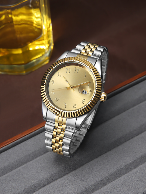 Oem Split Quartz Gold Dial Men's Watch Wrist Quartz Watch Luxury for Men Digital Luxury Wrist Watches for Men and Women