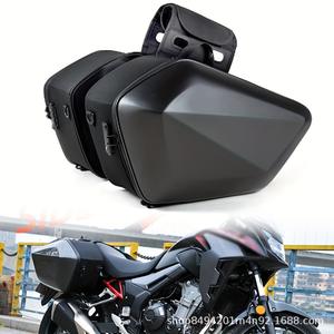 Bolsa de Motocicleta de Cuero para Dos Personas, Impermeable, con Almacenamiento para Casco y Almacenamiento Lateral - Product Image 1