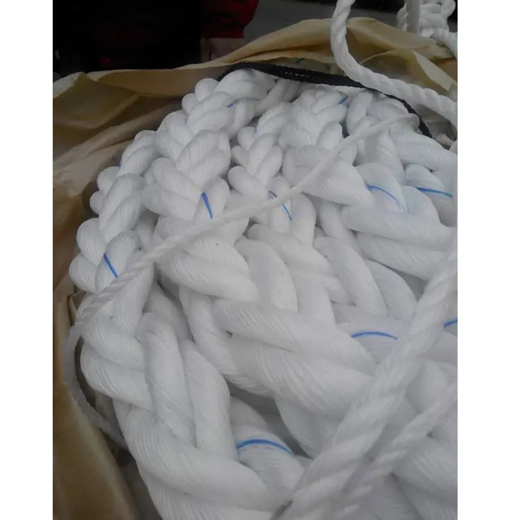 PP Combination Rope 8 Strand Polypropylene 30mm 52mm *220m 56mm white marine mooring Rope Danline Fishing Rope PP