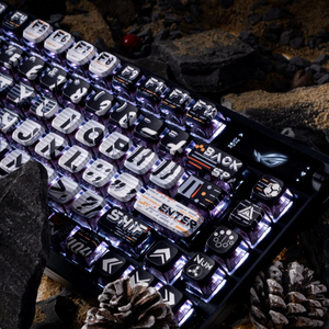 Ensemble de touches de <span class=keywords><strong>clavier</strong></span> en PBT transparent avec impression par sublimation, style Pudding Jelly, code Morse 104+18, profil ASA/Cherry pour <span class=keywords><strong>clavier</strong></span> mécanique - Product Image 4