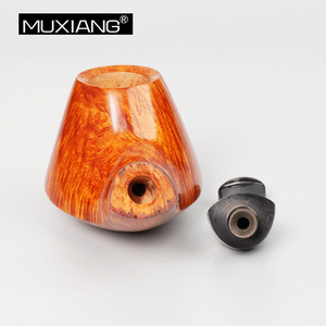 Muxiang Briarwood Smoking Pipe Straight Type Solid Wood Tobacco Pipe Men's Gift - Product Image 3