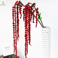 Plante artificielle de haute qualité, longue branche de 160 cm, amarante bordeaux, verdure suspendue, automne, pour décoration de table de mariage, fête à domicile