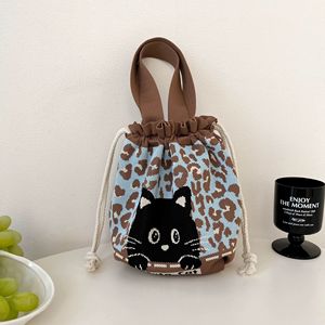 Bolso de Mano con Cordón Tejido con Patrón de Dibujos Animados, Ligero, Duradero, Suave, de Gran Capacidad, para Almacenar el Almuerzo, para <span class=keywords><strong>Mujer</strong></span> - Product Image 3