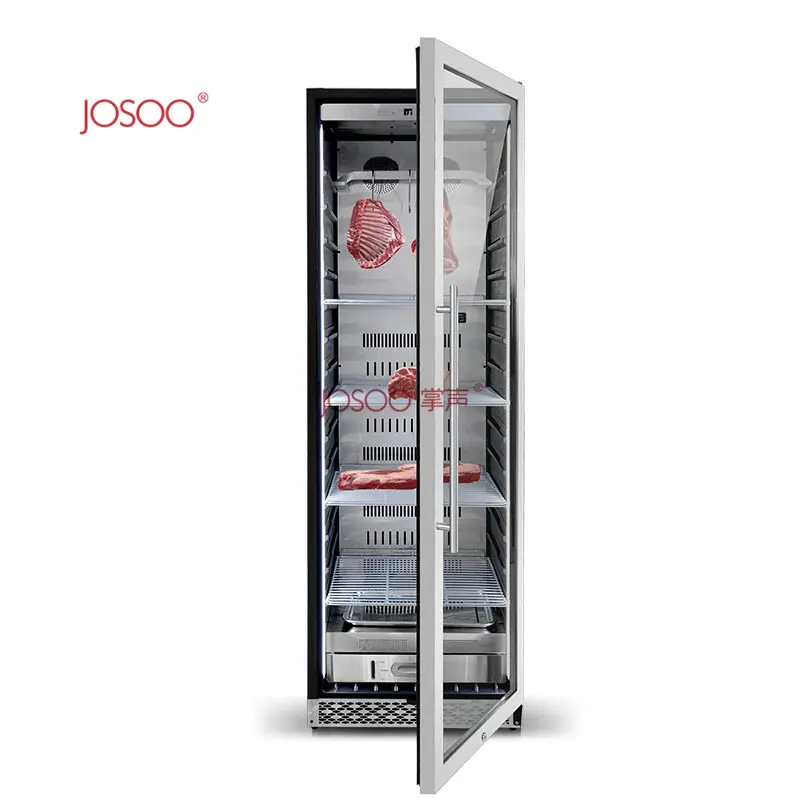 ตู้โชว์ตู้เย็นแขวนเนื้อตู้แห้งอายุตู้ฆ่าสัตว์ตู้เย็นสดสุกประหยัดพลังงานเนื้อสเต็กAger Aging