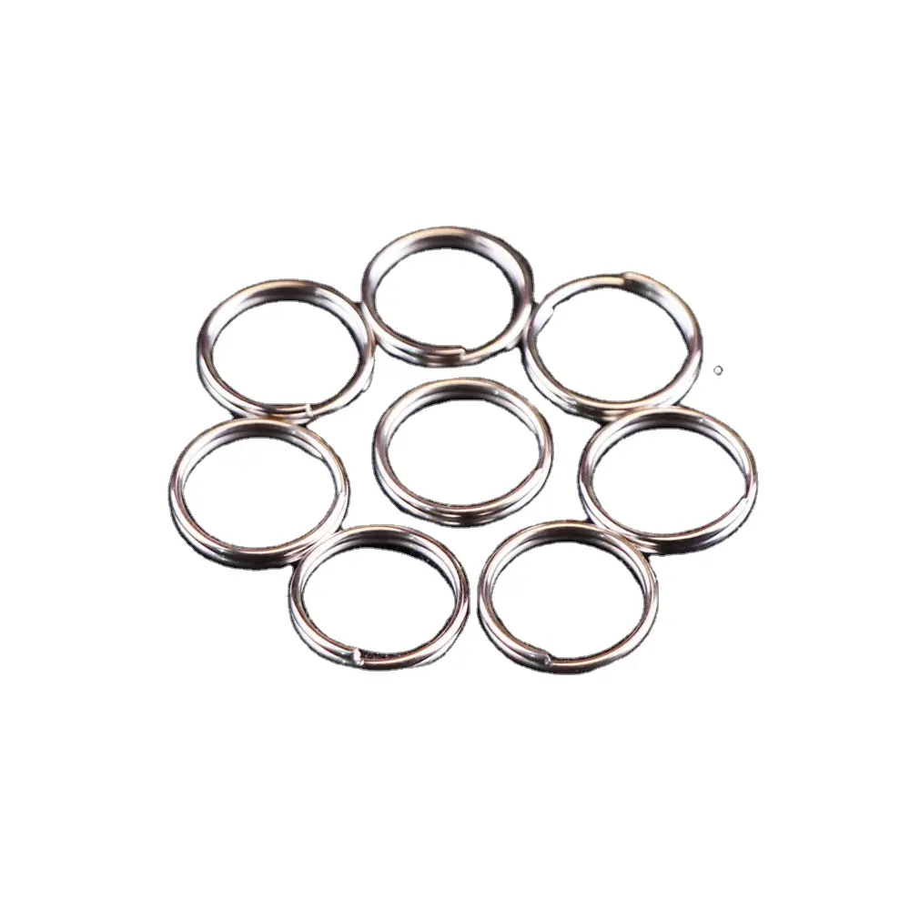 Factory Supply Multifunctional Iron Outdoor Wire Hanging Ring Metal Keyring Polished Split Key Ring