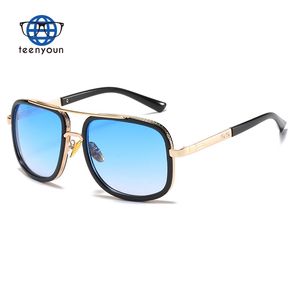 Teenyoun-<span class=keywords><strong>gafas</strong></span> De Sol cuadradas con remaches para mujer, anteojos De Sol femeninos De estilo piloto con gradiente, De <span class=keywords><strong>marca</strong></span>, UV400 - Product Image 2