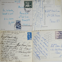 Plc Set of 4 Postcards Addssed to Boris Vian and Ursula Kbler for Warranty Product