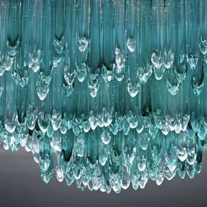 <span class=keywords><strong>Lampadario</strong></span> in Vetro <span class=keywords><strong>a</strong></span> <span class=keywords><strong>Goccia</strong></span> d'Acqua Verde Personalizzato FireLux di Alta Qualità per Decorazione di Hall di Centri Commerciali, <span class=keywords><strong>Lampadario</strong></span> per Soffitti Alti - Product Image 4