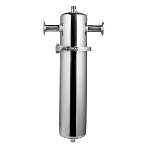 In acciaio inox Tri morsetto TC alloggiamento del filtro aria compressa, inline filtro morsetto