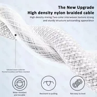 Cable USB-C de 60W con Diseño Trenzado para iPhone, Carga Rápida y Sincronización de Datos, Accesorios para Teléfonos Móviles