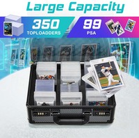 Boîte de transport professionnelle en aluminium pour cartes gradées avec rembourrage antichoc, étui rigide pour cartes à collectionner P-S-A BGS FGS