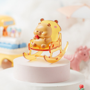 Caja Sorpresa de Silla Mecedora Yu Mo con Mini Figuras de Animales, 6 Básicas y 1 Coleccionable Oculta, Adorno de Escritorio, Regalo - Product Image 3