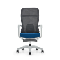 Chaise de bureau ergonomique en maille, pivotante, avec roulettes, accoudoirs réglables et repose-pieds, pour la maison et le bureau