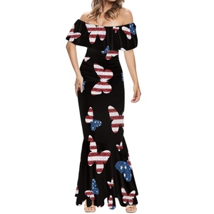 chinese dress ladies Summer 2025 Sleeveless Dress for Women Patriotic Resort Wear Maxi Punk American  Flag Fourth of July Flowy Off The Shoulder Elegant Classy A Line Festival  Dresses Watermelon Red S at Amazon Women's main image 1