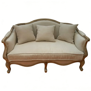 <span class=keywords><strong>Divano</strong></span> a Tre Posti in Legno Massello <span class=keywords><strong>Curvo</strong></span> Stile <span class=keywords><strong>Vintage</strong></span> Francese (Disponibile in Diversi Stili di Tessuto) - Product Image 3