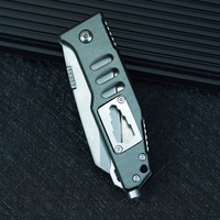Couteau pliant multifonction, manche en alliage d'aluminium, lame 3Cr13Mov, brise-vitre de sécurité, clip dorsal, utilisation en extérieur