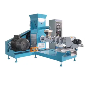 Máquina de produção de pelotas de ração para peixes em pequena escala, 500-600 kg/h, máquina flutuante de secagem de ração para peixes de tilápia na China