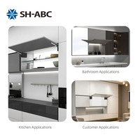 Support de porte à battant SH-ABC Free Stop 5 ° -90 °   Système de levage d'armoires réglable avec montage sans outils