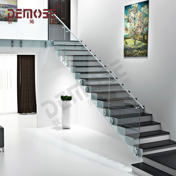 Modern Elegant Glass Stair Railing for Villas | Stylish Safety Guard ...