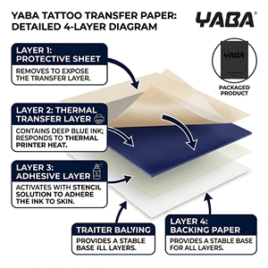 Papel de Copia de Alta Calidad de 4 Capas, 100 Hojas A4, Papel Térmico para Plantillas de <span class=keywords><strong>Tatuajes</strong></span> para <span class=keywords><strong>Impresora</strong></span> Portátil - Product Image 4