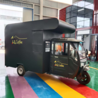 Tricycle de Restauration Mobile Commercial, Camion de Vente Ambulant, Kiosque Alimentaire Électrique pour Vendeur de Snacks