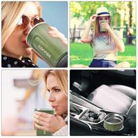 Tasse à vide personnalisable 12oz Sublimation Garder le froid Tasse à café de bureau de voyage en acier inoxydable à double paroi pour la gravure au laser