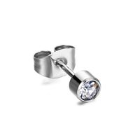 G23 Titanium 20g Post and Butterfly Back Body Piercing Jewelry CZ Stud Earrings