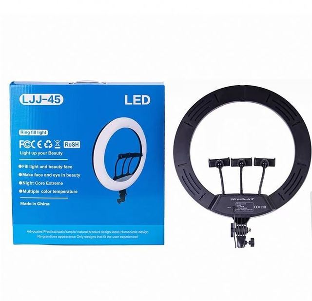 Factory Low Price 18 Inches LED Ring Light LJJ 45 ABS for Live Stream Broadcast Video Conference Beauty